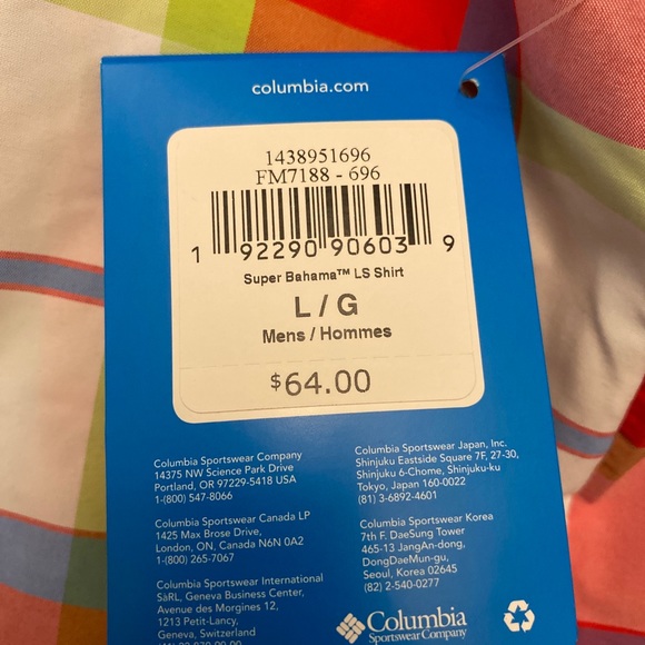 Columbia PFG Super Bahama Large UPF30 Mens Shirt - Picture 11 of 11